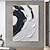 billige Abstrakte malerier-sort og hvid maleri stor hvid tekstureret vægkunst sort tekstureret kunst sort og hvid 3d abstrakt kunst tekstureret maleri boligindretning strakt ramme klar til at hænge