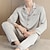 voordelige Trendy-Voor Stel Pyjama  Loungewear Effen Kleur Casual Weekend Marineblauw Lange mouw Dagelijks Overhemdkraag Lente &amp; Herfst
