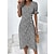 cheap Print Dresses-Women&#039;s Wrap Dress Floral Ditsy Floral Button Print V Neck Midi Dress Classic Daily Vacation Short Sleeve Summer Spring