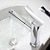 お買い得  浴室・洗面台用水栓金具-バスルームのシンクの蛇口 - 引出式 電気メッキ センターセット シングルハンドルつの穴Bath Taps