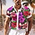 Недорогие Мужская гавайская рубашка-Повседневная мужская курортная гавайская рубашка с цветочным принтом и 3D принтом, летняя рубашка на пуговицах с коротким рукавом, повседневная одежда для отдыха, от S до 3XL