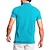 baratos polo clássico-Homens Camisa de golfe pólo de golfe Trabalho Casual Lapela Manga Curta Básico Moderno Tecido Botão Primavera Verão Normal Preto Branco Amarelo Vermelho Azul Marinho Azul Royal Camisa de golfe