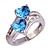 voordelige Ringen-Ring Bruiloft Vintagestijl Rood Blauw Regenboog Kromi Vreugde Elegant Vintage Modieus