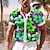 Недорогие Мужская гавайская рубашка-Повседневная мужская курортная гавайская рубашка с цветочным принтом и 3D принтом, летняя рубашка на пуговицах с коротким рукавом, повседневная одежда для отдыха, от S до 3XL