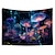 billige Blacklight Tapestries-blacklight gobelin uv reaktiv glød i mørket uhyggelige blomster trippy tåget natur landskab hængende gobelin vægkunst vægmaleri til stue soveværelse