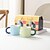 abordables Décoration de maison-tasse à café en céramique, conception créative mignonne de poignée de gourde de tasse verticale, adaptée au bureau et à la maison, va au lave-vaisselle, au micro-ondes, 12 oz/350 ml de lait de thé au
