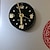 abordables decoración de pared de metal-Relojes de pared, reloj para refrigerador, reloj colgante adhesivo magnético, patrón de café, reloj adhesivo para nevera