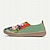 ieftine Pantofi cu imprimare grafică-Pentru femei Adidași Pantofi Flați Slip-On-uri Pantofi de imprimare Adidași adezivi Zilnic Călătorie Floral Vopsire #D Toc Drept Vacanță Casual Confortabili Pânză Loafer Verde