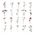 baratos Adesivos-Adesivos de flores adesivos para animais de estimação transparentes à prova d&#039;água estilo floral adesivos de papel retrô adesivos florais definidos para diy cartão de scrapbook caderno de parede