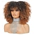tanie Peruki kostiumowe-16-calowa peruka kręcona z grzywką Afro peruki kręcone dla czarnych kobiet peruka afro perwersyjne włókno syntetyczne bezklejowe pełna i puszysta długa peruka z kręconymi włosami dla kobiet mody