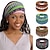 baratos Acessórios de penteados-Boêmio feminino elástico bandana moda africana impressão lenço de aba larga esportes yoga bandana