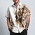 Недорогие Рубашка мужская с принтом-Мужская курортная гавайская рубашка с 3D принтом и рисунком тигра, повседневная рубашка на пуговицах с короткими рукавами, повседневная одежда для отпуска, от s до 3xl