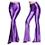 abordables années 1980-Années 1980 Hip Pop Pantalons à pattes d&#039;éléphant Costume Abba Disco Couleur Unie Femmes Costume de Carnaval Carnaval Performance Club Défilé de la Fierté Adulte Pantalon Toutes saisons