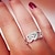 preiswerte Ringe-Ring Hochzeit Vintage-Stil Weiß Rosa Rot Kupfer Herz Freude Elegant Vintage Modisch