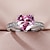 Χαμηλού Κόστους Δαχτυλίδια-του βαλεντίνου γυναικείο δαχτυλίδι γάμου κλασικό λευκό ροζ χάλκινο κλασικό πέτρες γεννήσεως γλυκό 1 τμχ οπάλιο
