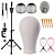 cheap Tools &amp; Accessories-22 Inch Wig Head/ Stand Tripod with Head CanvasMannequin Head for WigsManikin Head Block SetMaking Display with Wig caps70 T &amp;C Pins Set2 Combs2 Wig StandMni Tripod5 Hair Clips