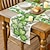 billige Løbere-green lucky shamrock st. patrick&#039;s day bordløber, sæsonbestemt forårsferie køkken spisebord dekoration til indendørs udendørs hjemmefest indretning