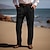 ieftine pantaloni de in-Bărbați Pantaloni de in Pantaloni Pantaloni de vară Buzunar frontal Pliuri Picior drept Simplu Confort Respirabil Casual Zilnic Concediu Modă De Bază Negru Alb