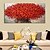Недорогие Картины с цветочными мотивами-Mintura ручная работа, абстрактная толстая текстура, красный цветок, картины маслом на холсте, настенное художественное украшение, современная картина для домашнего декора, рулонная бескаркасная