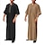 cheap Arabian Muslim-Men&#039;s Robe Thobe / Jubba Religious Saudi Arabic Arabian Muslim Ramadan Adults&#039; Blouse
