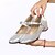 cheap Dancewear-Women&#039;s Ballroom Dance Shoes Modern Shoes Line Dance and Heel Protection Patch Set Performance Party Outdoor Heel Low Heel Thick Heel Black Silver Red