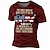 voordelige 3D-T-shirts voor heren-Grafisch Amerikaanse vlag Soldier Dagelijks Casual Street Style Voor heren 3D-afdrukken T-shirt Buitensporten Feestdagen Uitgaan T-shirt Zwart Wit Blozend Roze Korte mouw Strakke ronde hals Overhemd