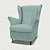 halpa IKEA Kansi-strandmon pellava siipi tuolin päällinen normaali istuvuus käsinojalla konepestävä kuivattava ikea sarja