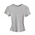 billige Multipack-2-delt t-skjorte dame svart grå ensfarget basic daglig daglig skummet rund hals skinny s