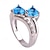 お買い得  指輪-指輪 結婚式 ビンテージ レッド ブルー レインボー クロム 喜び エレガント ヴィンテージ ファッション
