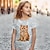 billige Toppe-Pige 3D Kat T-shirt Skjorter Kortærmet 3D-udskrivning Sommer Aktiv Mode Sød Stil Polyester Børn 3-12 år Rund hals udendørs Afslappet Daglig Regulær