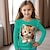 Χαμηλού Κόστους κοριτσίστικα 3d μπλουζάκια-Κοριτσίστικα 3D Κινούμενα σχέδια Γάτα Μπλουζάκι με βολάν Ροζ Μακρυμάνικο 3D εκτύπωση Άνοιξη Φθινόπωρο Ενεργό Μοντέρνα χαριτωμένο στυλ Πολυεστέρας Παιδιά 3-12 χρόνια Στρογγυλή Ψηλή Λαιμόκοψη
