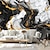 preiswerte Zusammenfassung &amp; Marmor Wallpaper-Coole Tapeten, schwarz-weiße Marmortapete, Wandbild, Aufkleber, abziehen und aufkleben, entfernbares PVC/Vinyl-Material, selbstklebend/Kleber erforderlich, Wanddekoration für Wohnzimmer, Küche, Bad