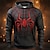 cheap Men&#039;s 3D Hoodies-Halloween Spider Hoodie Mens Graphic Prints Daily Classic Casual 3D Pullover Holiday Going Out Streetwear Hoodies Black Grey Red Dark Gray Long Sleeve Web Cotton