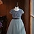 cheap Party Dresses-Kids Girls&#039; Party Dress Solid Color Short Sleeve Performance Wedding Mesh Princess Sweet Mesh Mid-Calf Sheath Dress Tulle Dress Flower Girl&#039;s Dress Summer Spring Fall 2-12 Years Gray