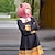 billige Anime-kostumer-Inspireret af Cosplay Anya Forger Anime Cosplay Kostumer Japansk Halloween Cosplay jakkesæt Langærmet Kjole Sokker Hovedtøj Til Dame Pige