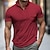 tanie Męskie koszulki casual-Męskie Koszula Henley Koszulka Równina Henley Ulica Urlop Krótkie rękawy Kieszeń Odzież Moda Designerskie Podstawowy