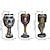 رخيصةأون تماثيل-كأس من العصور الوسطى - كأس للشرب على شكل جمجمة - جامعي أكواب من الفولاذ المقاوم للصدأ - هدية قوطية مثالية، ديكور للحفلات