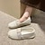 olcso Női topánkák és bebújós cipők-Női Slip-Ons Boho Színes Lapos Kerek orrú Csehország Szabadság Alkalmi Vászon Ruhaanyag Papucs Színes