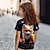お買い得  トップス-女の子 3D キツネ Tシャツ 半袖 3D プリント 夏 アクティブ ファッション かわいい ポリエステル 子供 3-12 歳 クルーネック アウトドア カジュアル デイリー レギュラーフィット
