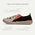 cheap Graphic Print Shoes-Women&#039;s Sneakers Flats Slip-Ons Print Shoes Slip-on Sneakers Daily Travel Floral Sunflower Striped Flat Heel Vacation Casual Comfort Canvas Loafer White Yellow Red