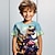 abordables t-shirts 3d pour garçon-Garçon 3D Dinosaure Tee-shirts Chemise Manche Courte 3D effet Eté Actif Sportif Mode Polyester Enfants 3-12 ans Col Ras du Cou Extérieur Casual du quotidien Standard