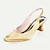 olcso Esküvői cipők-Női Esküvői cipők Slingback Menyasszonyi cipők Vastag sarok Szögletes orrú minimalizmus Szatén Rugalmas szalag Fekete Fehér Kristály