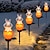 billige Skulptur og landskapslys-påske solenergi hagelampe kanin frosk dyr solenergi harpiks lampe utendørs vanntett dekor trestabel lampe ferie gårdsplass gangvei plen utendørs dekorasjon 1 stk