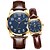 お買い得  クォーツ腕時計-Olevs 5566 カップル腕時計愛好家のためのレザーストラップシンプルなビジネスウォッチ男性女性彼または彼女の腕時計セット 2 個の防水時計
