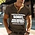 cheap Men&#039;s Henley T Shirt-Funny Slang I Have Selective Hearing Sorry You Weren&#039;t Selected Today Men&#039;s Street Style Waffle Henley Shirt T shirt Tee Street Sports Outdoor Casual T shirt Dark Brown Black Blue Green