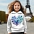 cheap Girl&#039;s 3D Hoodies&amp;Sweatshirts-Valentines Girls&#039; 3D Heart Feathers Hoodie Pullover Long Sleeve 3D Print Spring Fall Active Fashion Cute Polyester Kids 3-12 Years Hooded Outdoor Casual Daily Regular Fit