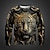 billige Herre 3D sweatshirts-Tiger Herre Mode 3D-udskrivning Sweatshirt I-byen-tøj Streetwear Sweatshirts Lysegrøn Rød Langærmet Rund hals 3D-udskrivning Forår &amp; Vinter Designer Hættetrøje