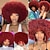 abordables Pelucas para disfraz-Pelucas afro para mujeres negras, peluca rizada afro de 10 pulgadas, pelucas completas de aspecto natural, grandes, hinchables y suaves de los años 70 para fiesta, peluca afro cosplay