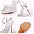 baratos Sapatos de Noiva-Mulheres Sapatos De Casamento Sapatos brancos Poá Sapatos de noiva Pérolas Sintéticas Salto Agulha Dedo Aberto Sensual Couro Sintético Couro Ecológico Fivela Branco Champanhe Azul