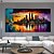 cheap Landscape Paintings-Handmade Original Cityscape Oil Painting On Canvas Wall Art Decor Abstract Landscape Painting for Home Decor With Stretched Frame/Without Inner Frame Painting